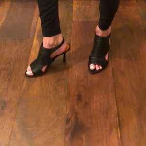 Elizabeth and James,  wedge sandals, size 6